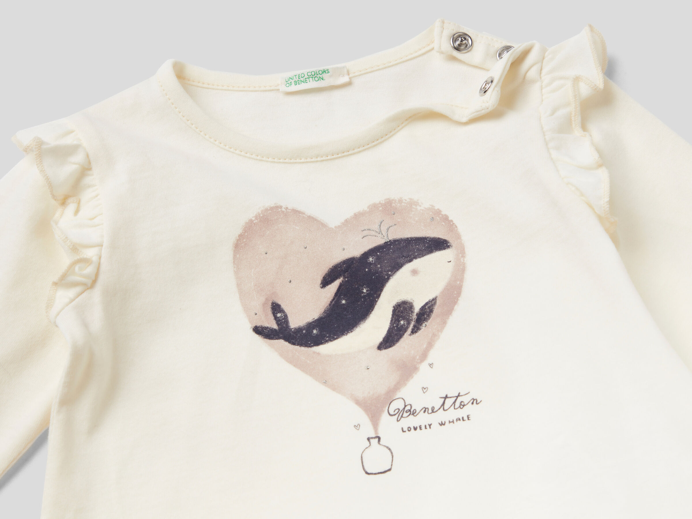 T-shirt with glitter print image number 2