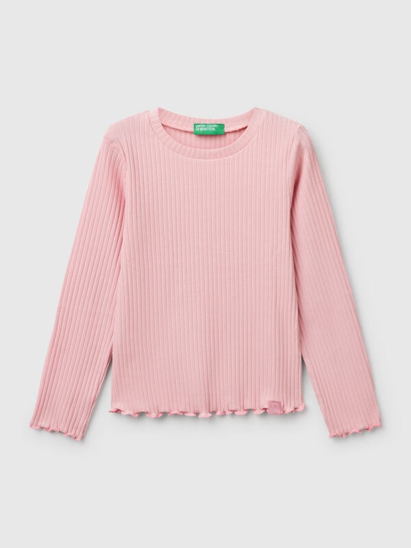 Slim fit stretch cotton t-shirt Junior Girl