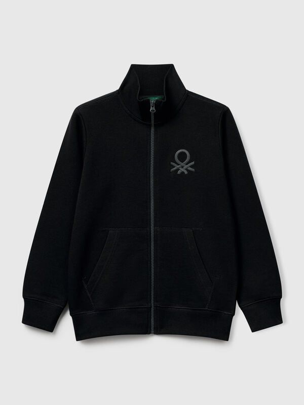 Pure cotton sweatshirt with zipper Junior Boy