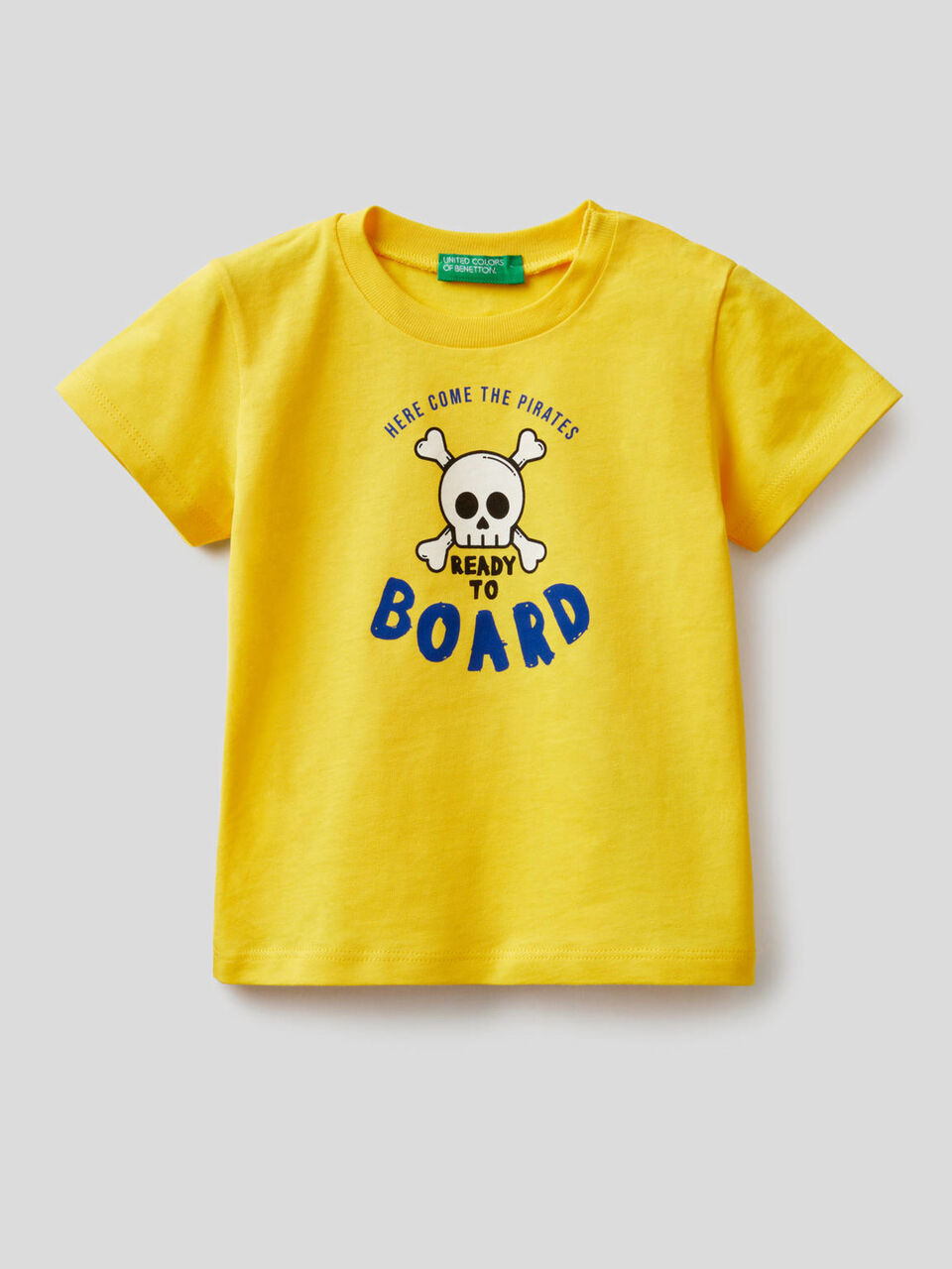 Cotton t-shirt with pirate print image number 1