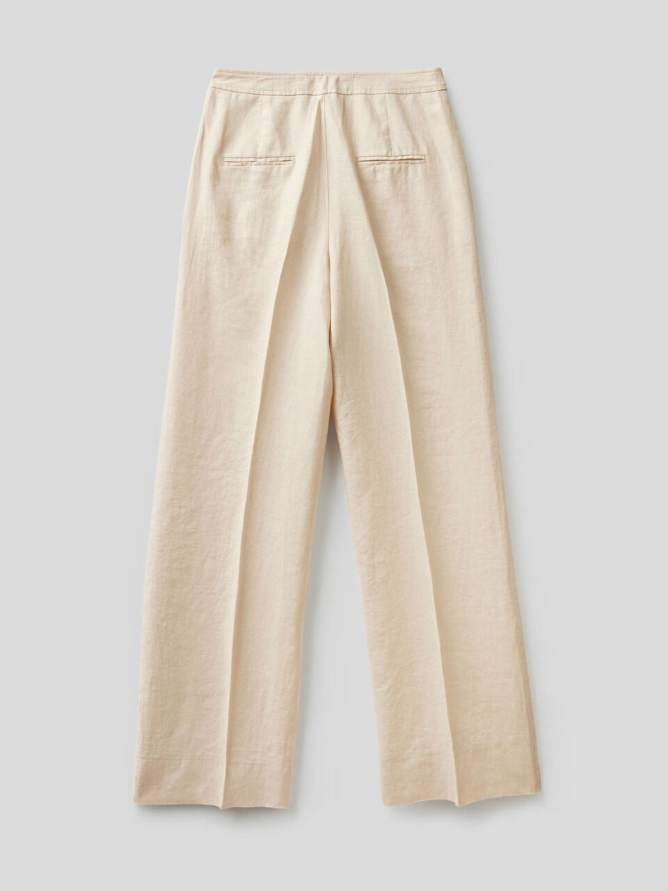 Palazzo trousers in 100% linen image number null
