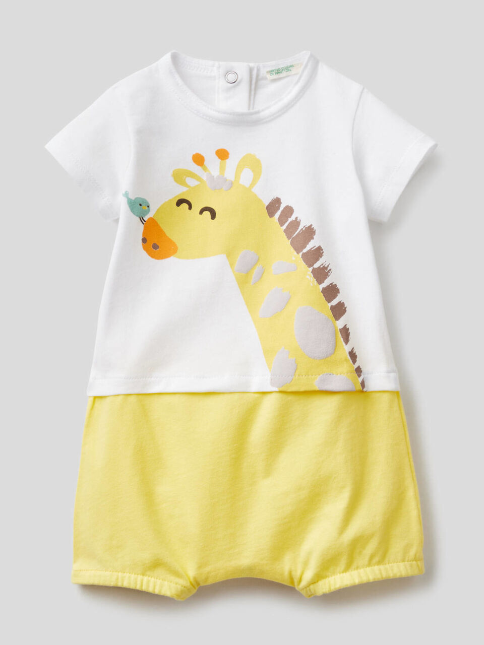 Short romper in organic cotton image number 1