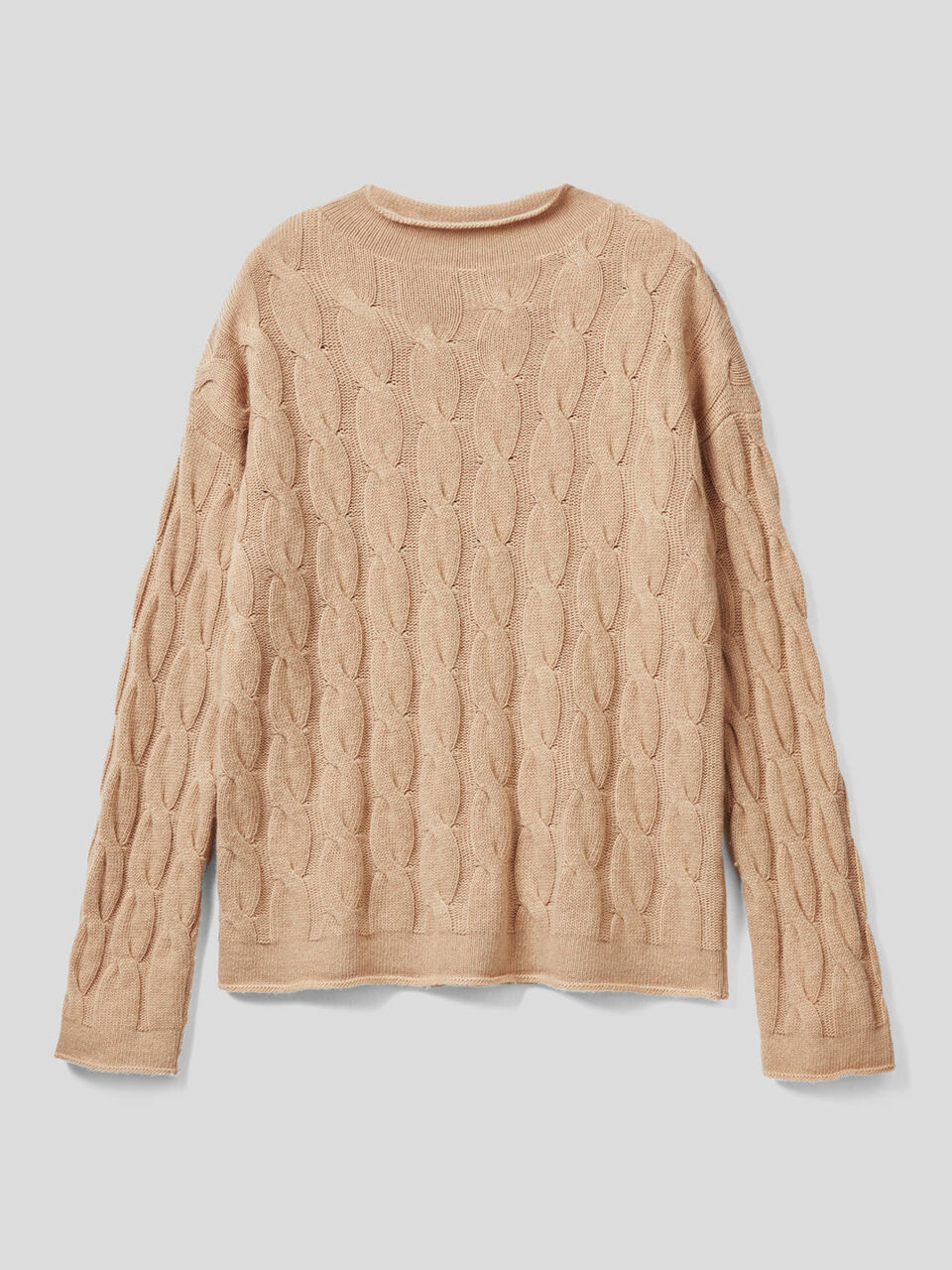 Cable knit sweater image number 1