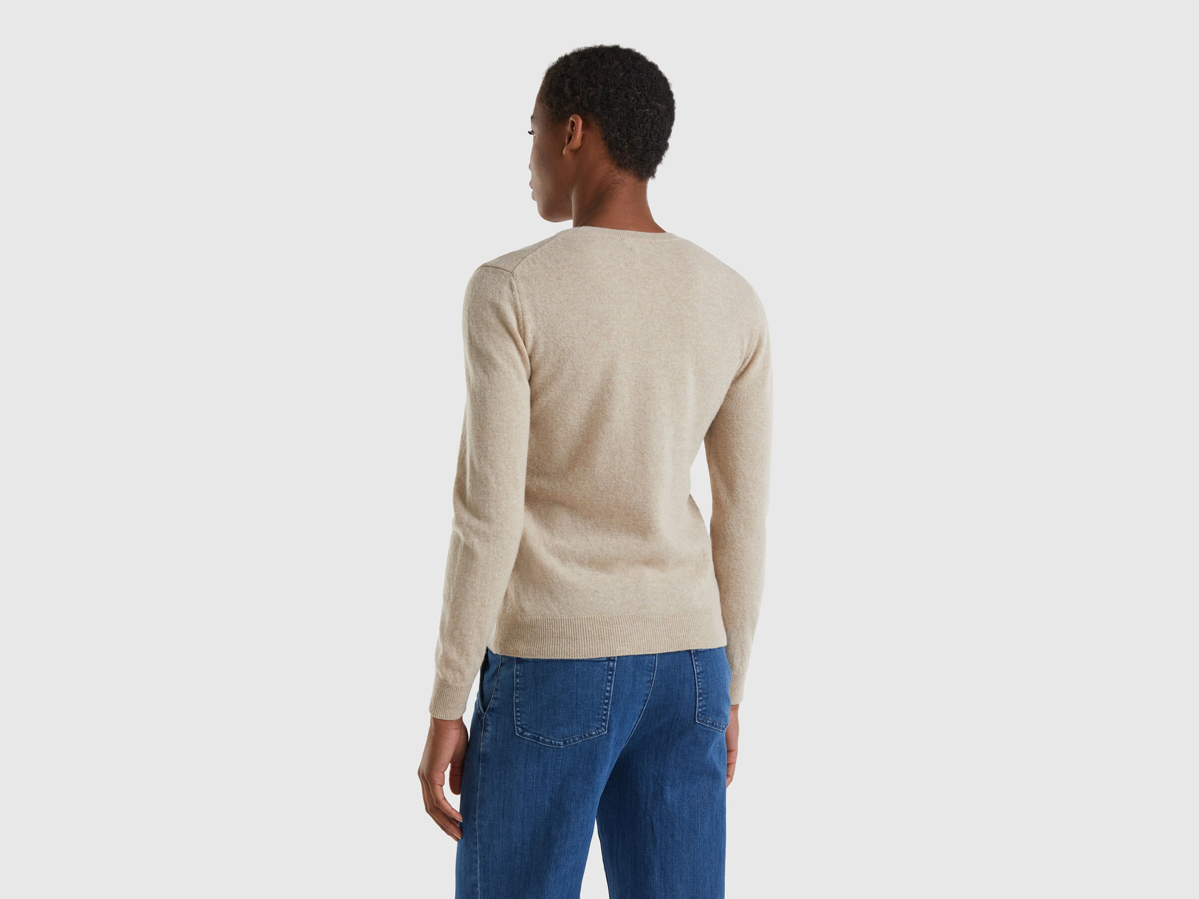 Crew neck sweater in pure virgin wool image number 2
