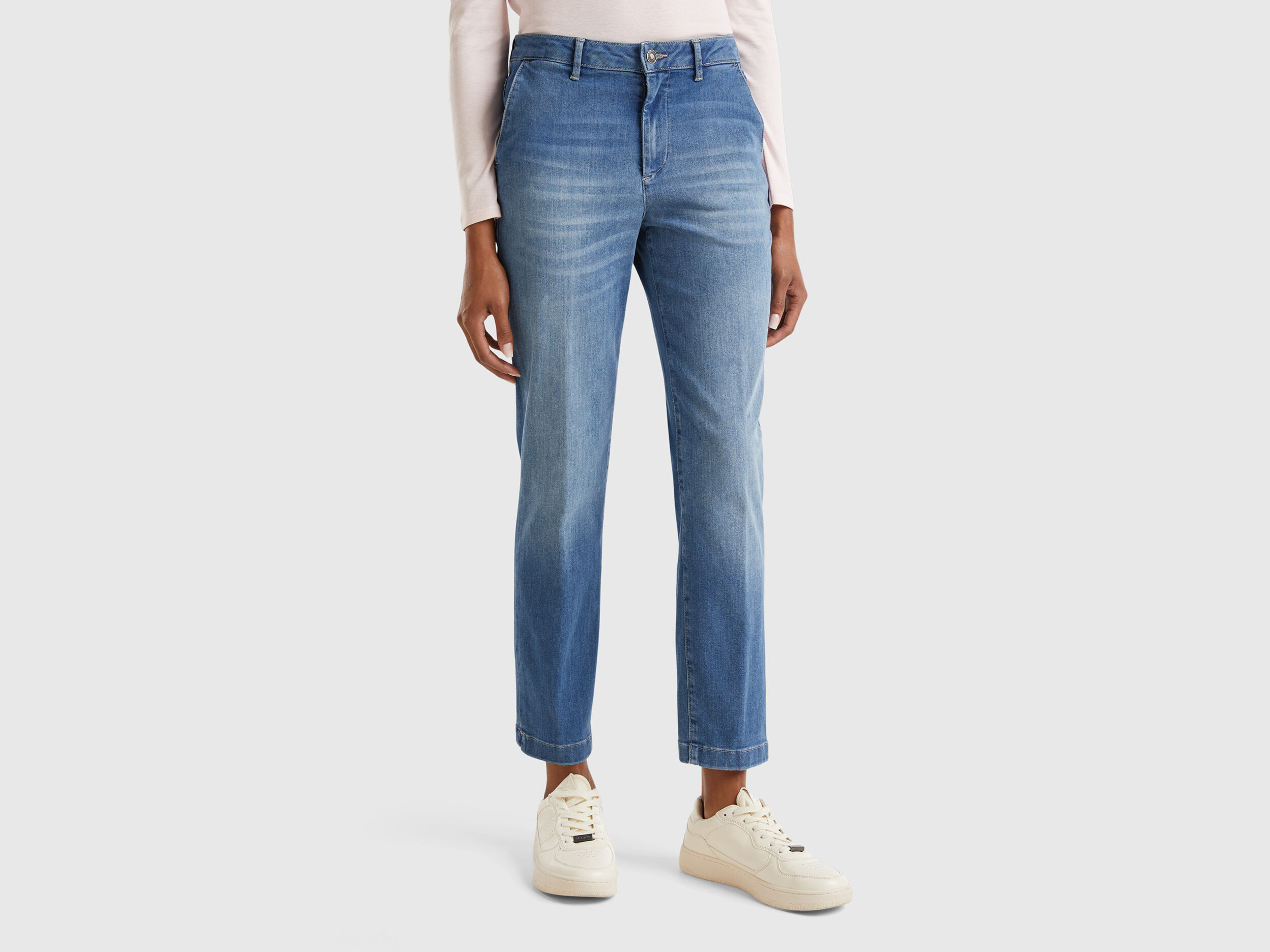 Pantalon chino jean femme clearance