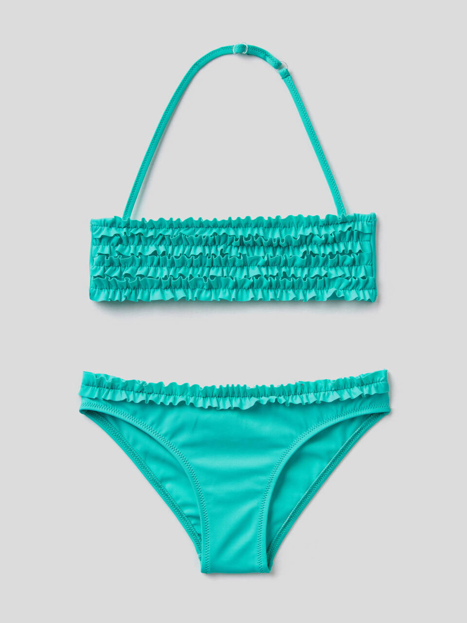 Bikini in ECONYL® with rouches image number 1