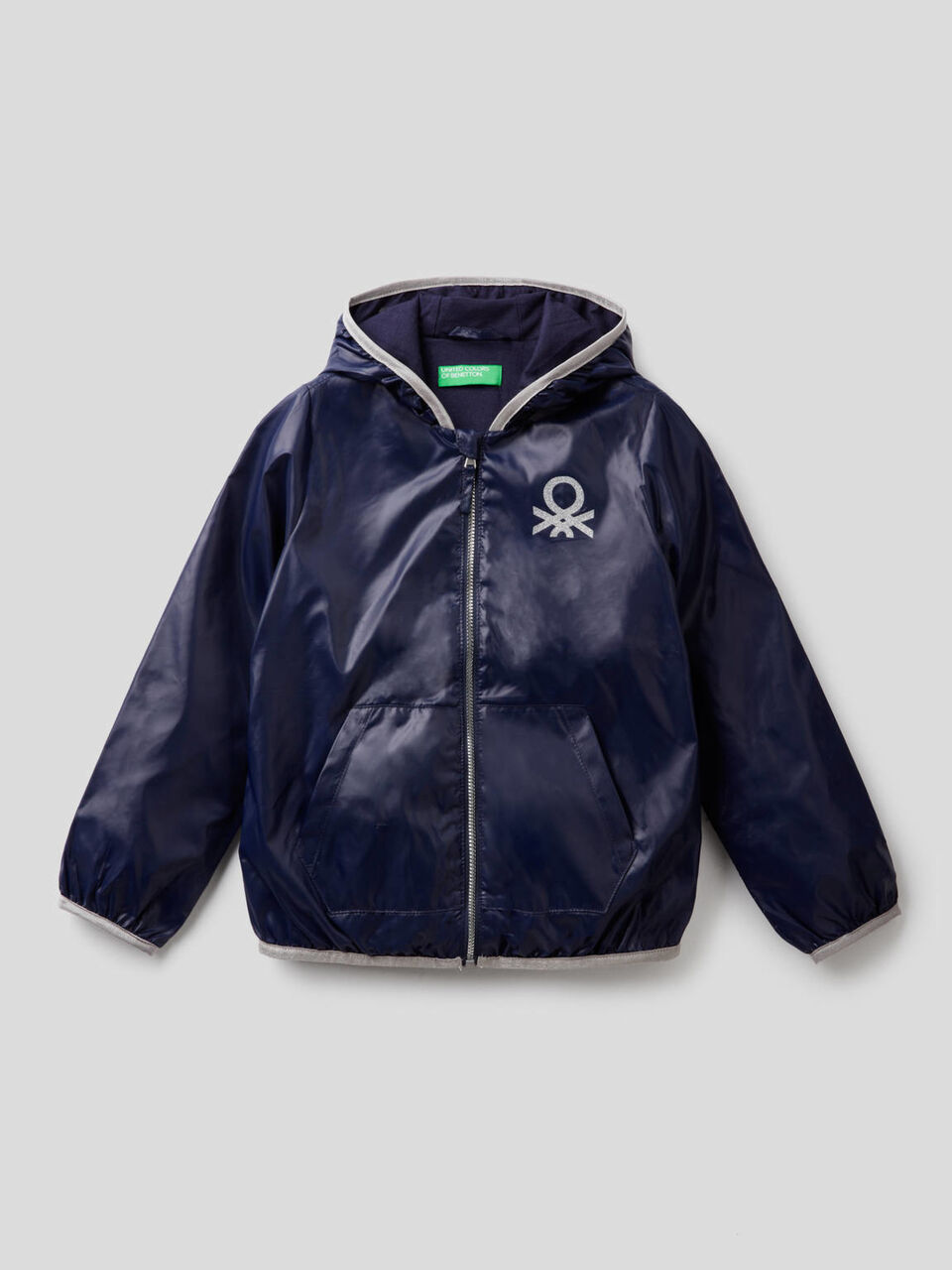 Jacket with hood in technical fabric image number null