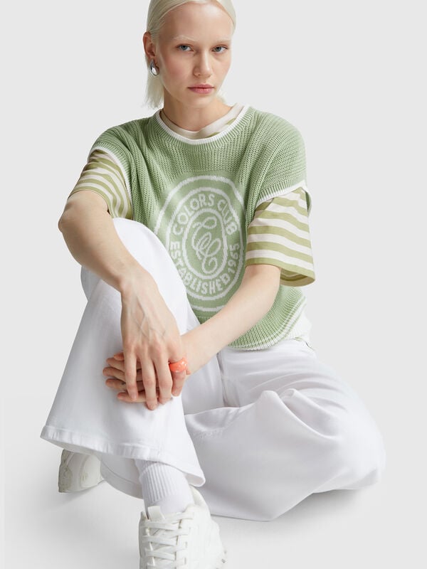 Oversized striped t-shirt Women