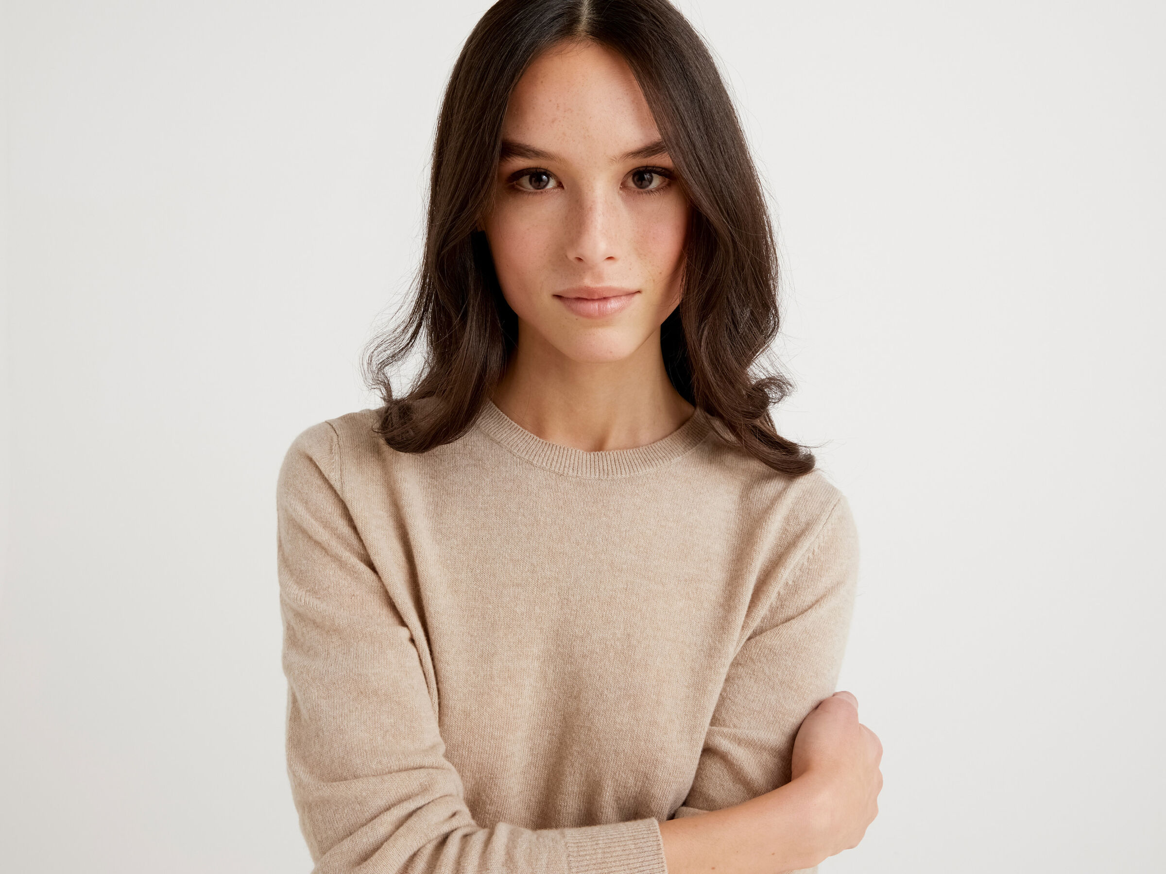 Crew neck sweater in pure virgin wool image number 4