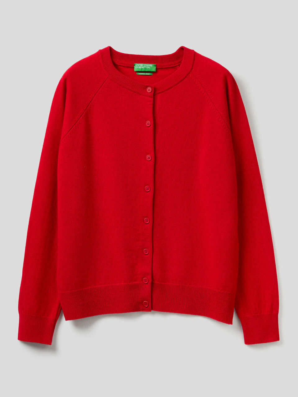 Crew neck in cashmere and wool blend image number 1