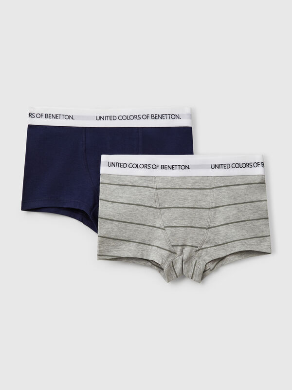 Two boxers in stretch cotton Junior Boy