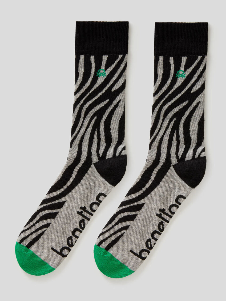 Patterned socks in organic cotton blend image number 1
