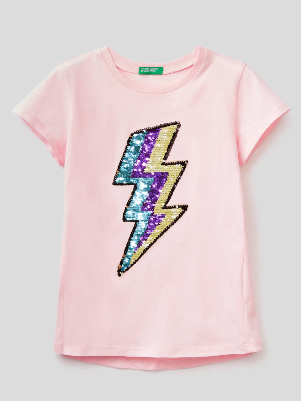 Cotton t-shirt with sequins image number 2