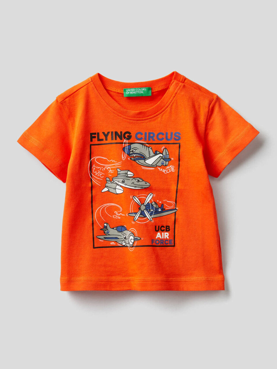 Pure cotton t-shirt with print image number 1