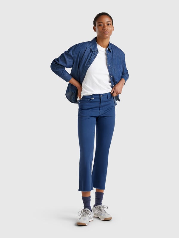 Five pocket cropped trousers Women
