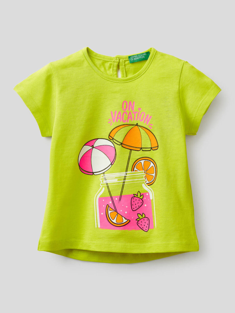 T-shirt with neon print image number 1