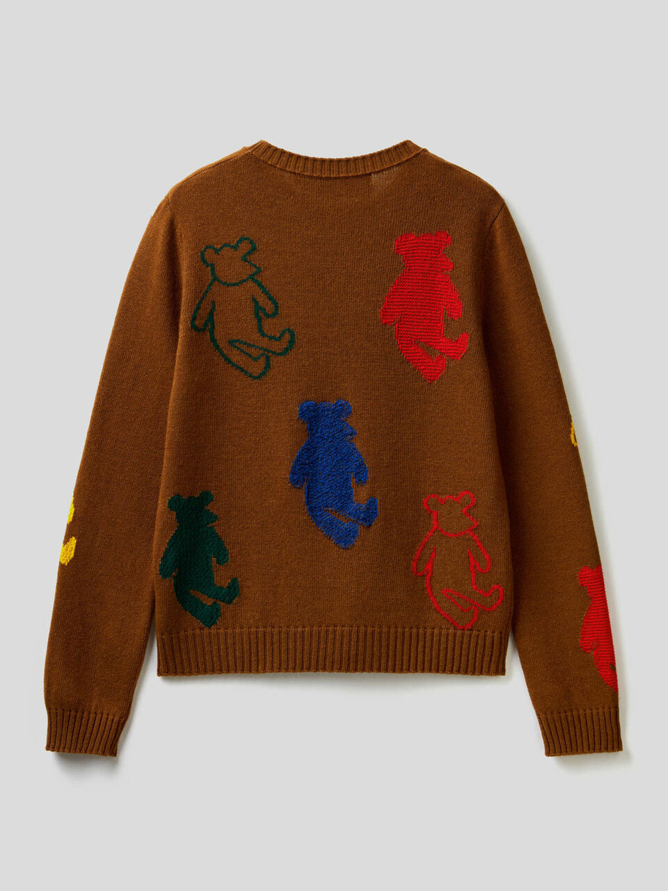 Sweater with teddy bear inlay image number 2