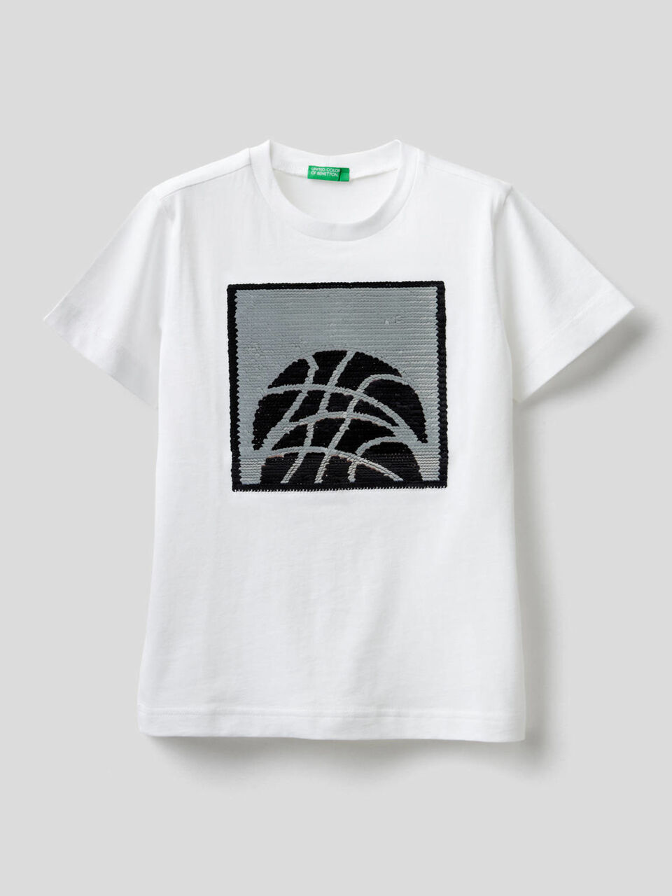 Pure cotton t-shirt with sequins image number 2