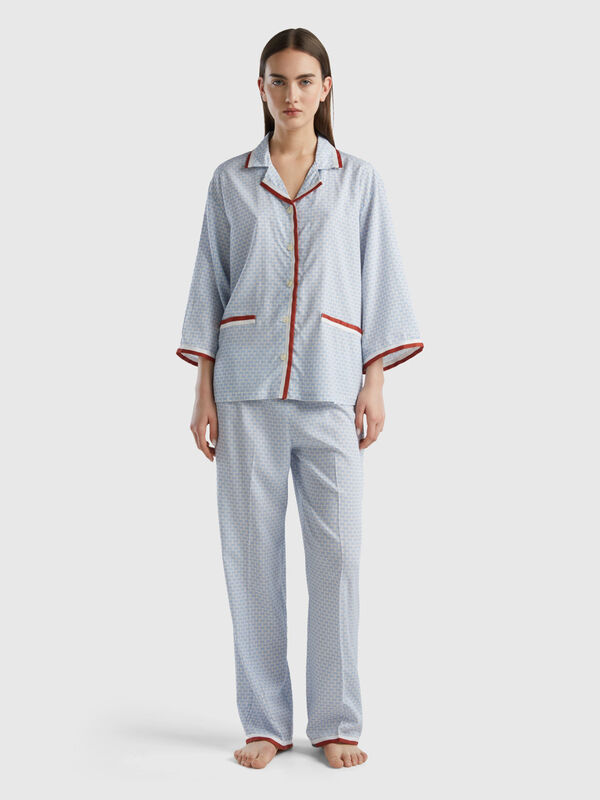 Monogram pyjamas in sustainable viscose Women