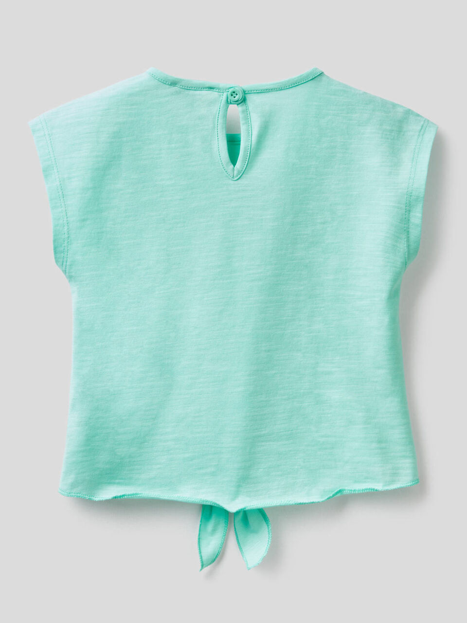 T-shirt in 100% cotton with bow at the bottom image number null