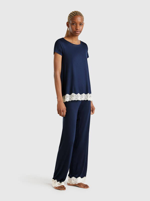 Flowy trousers with lace Women
