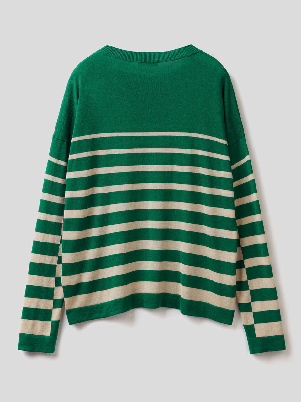 Striped sweater with button detail image number 2