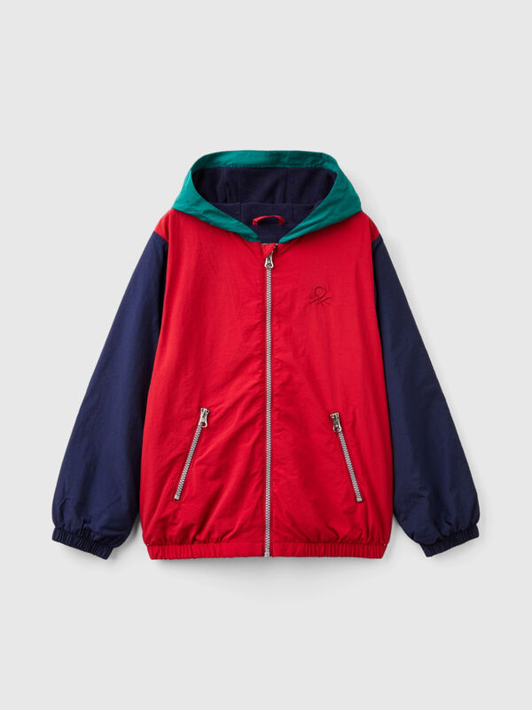 Nylon jacket with hood Junior Boy