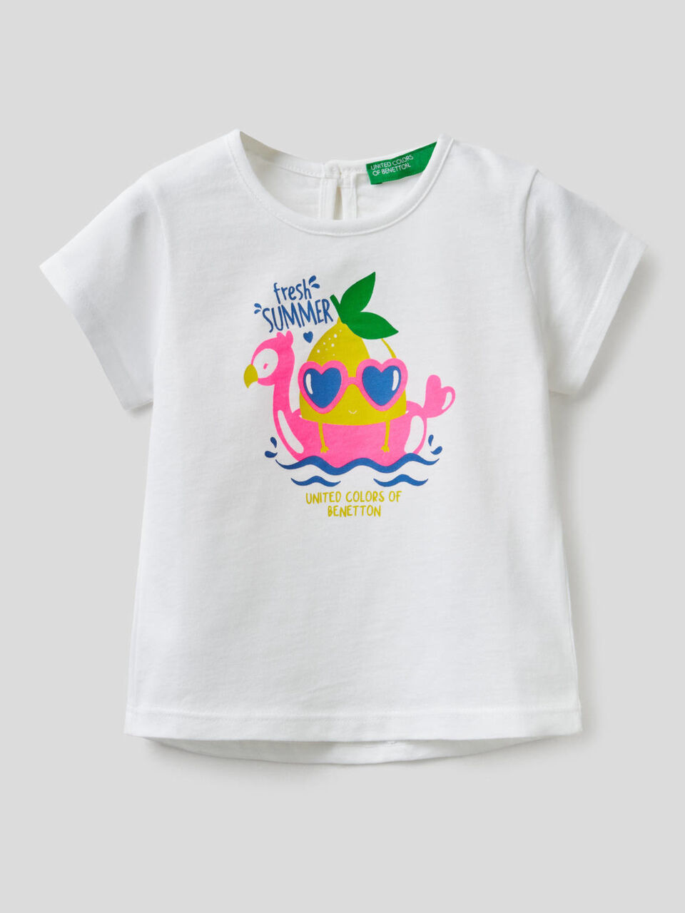 T-shirt with neon print image number 1
