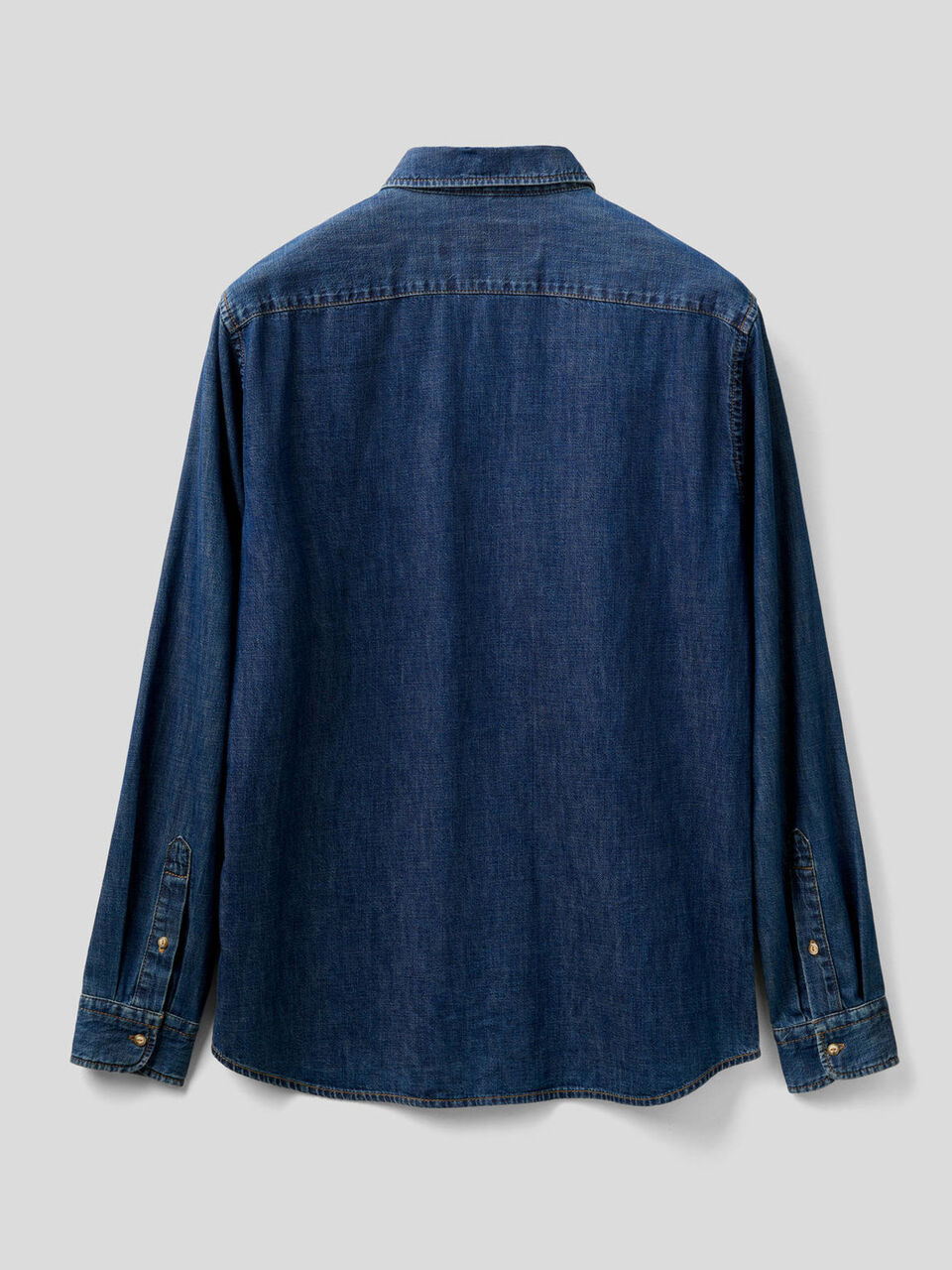 Slim fit shirt in 100% cotton denim image number 2