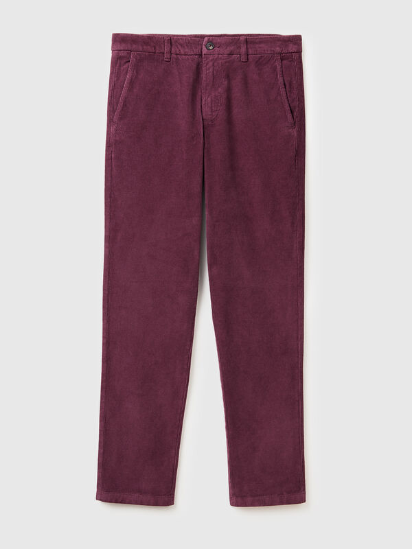 Slim fit stretch corduroy trousers Men