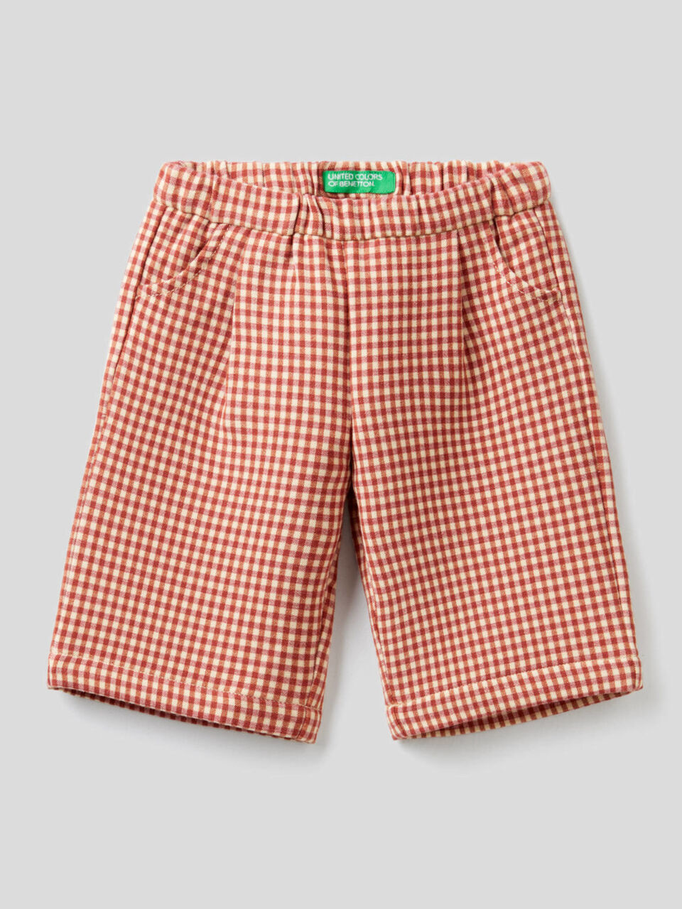 Wide trousers with check pattern image number 1