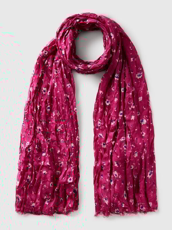 Floral scarf in viscose Women