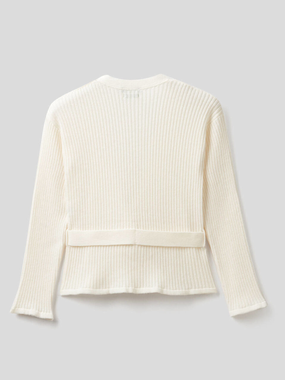 Crisscross ribbed knit cardigan image number 2