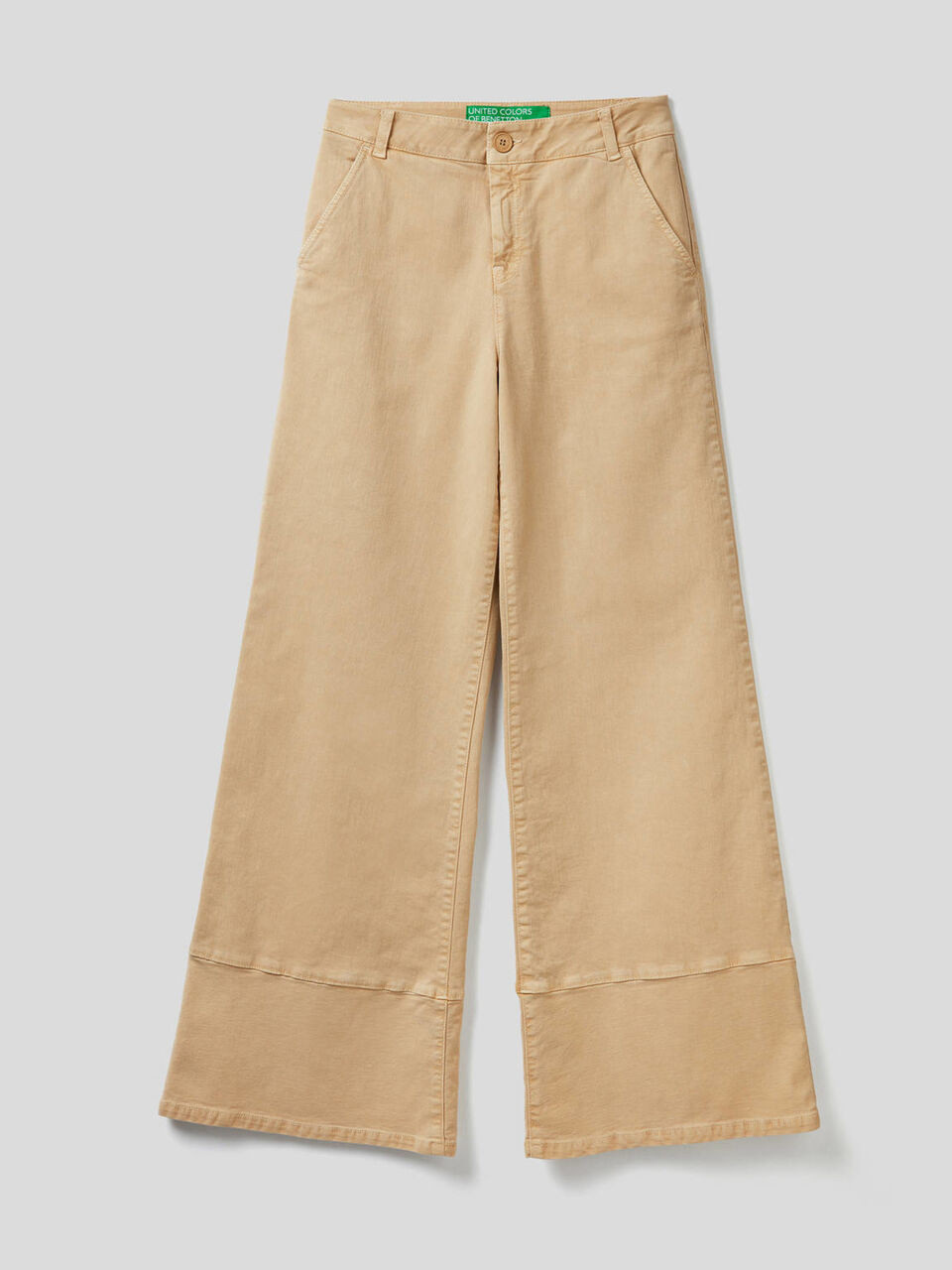 Flared trousers with natural dye image number 1