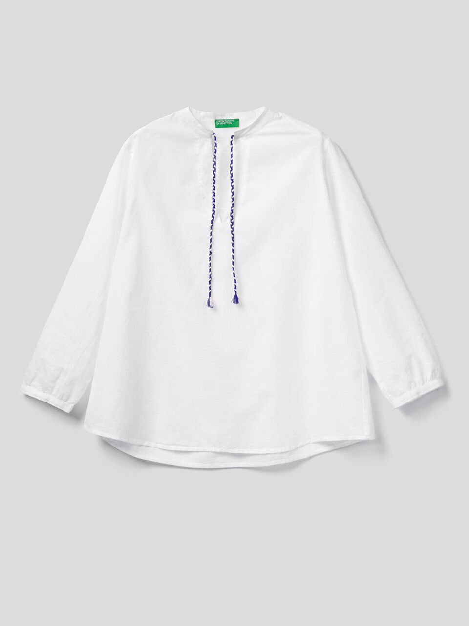 Long sleeve blouse in 100% cotton image number 1