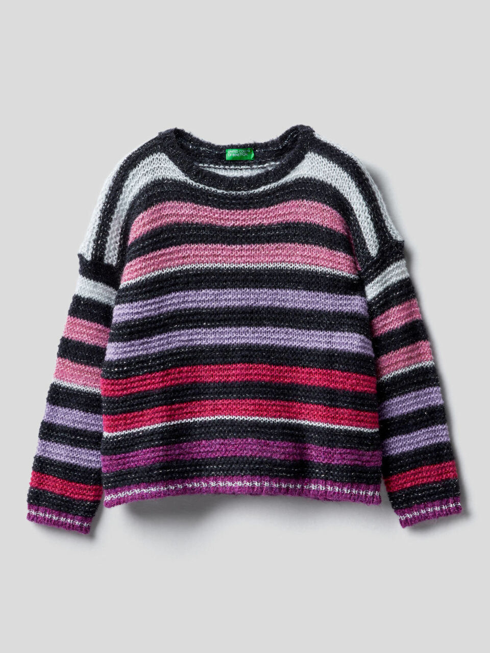 Striped sweater with lurex image number 1