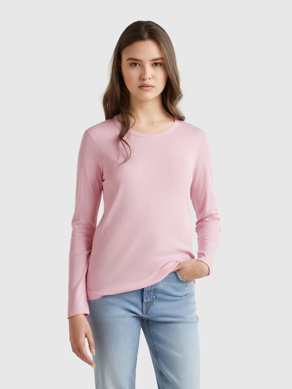 Long sleeve pure cotton t-shirt Women