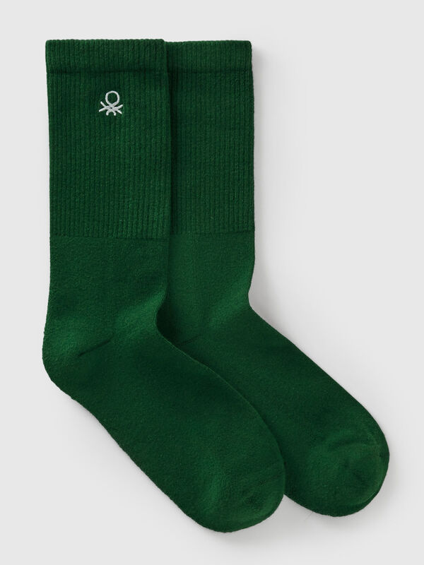Sporty socks in organic stretch cotton