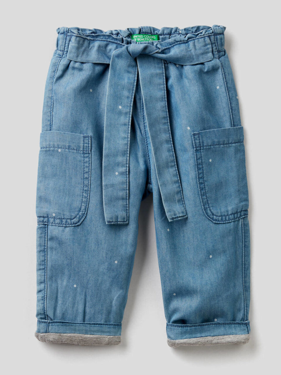 Light denim cargo trousers image number 1