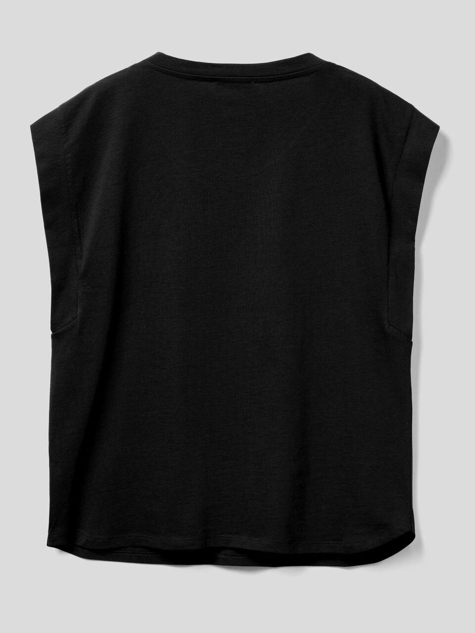 Cotton t-shirt with cap sleeves image number 2
