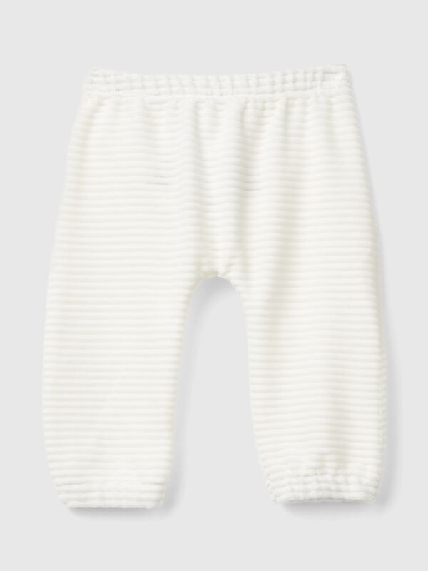 Chenille trousers with embroidery New Born (0-18 months)