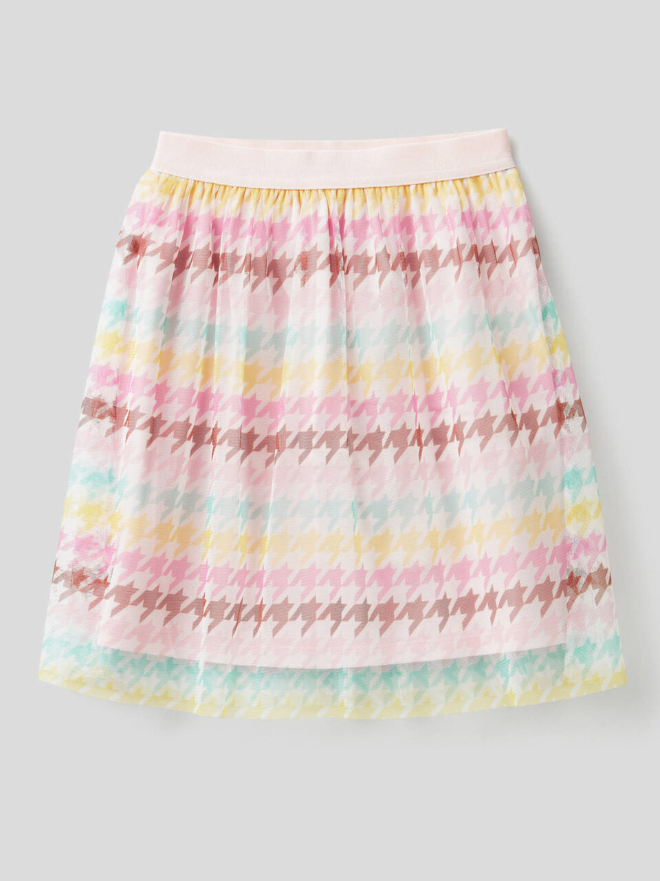 Printed tulle skirt image number 1