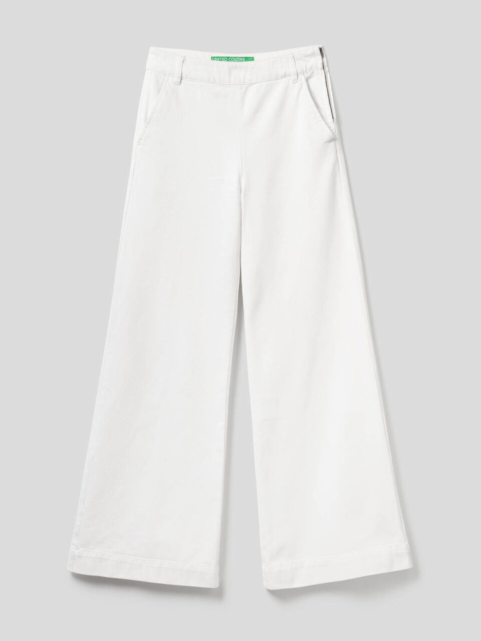 Trousers with wide leg in cotton image number 1