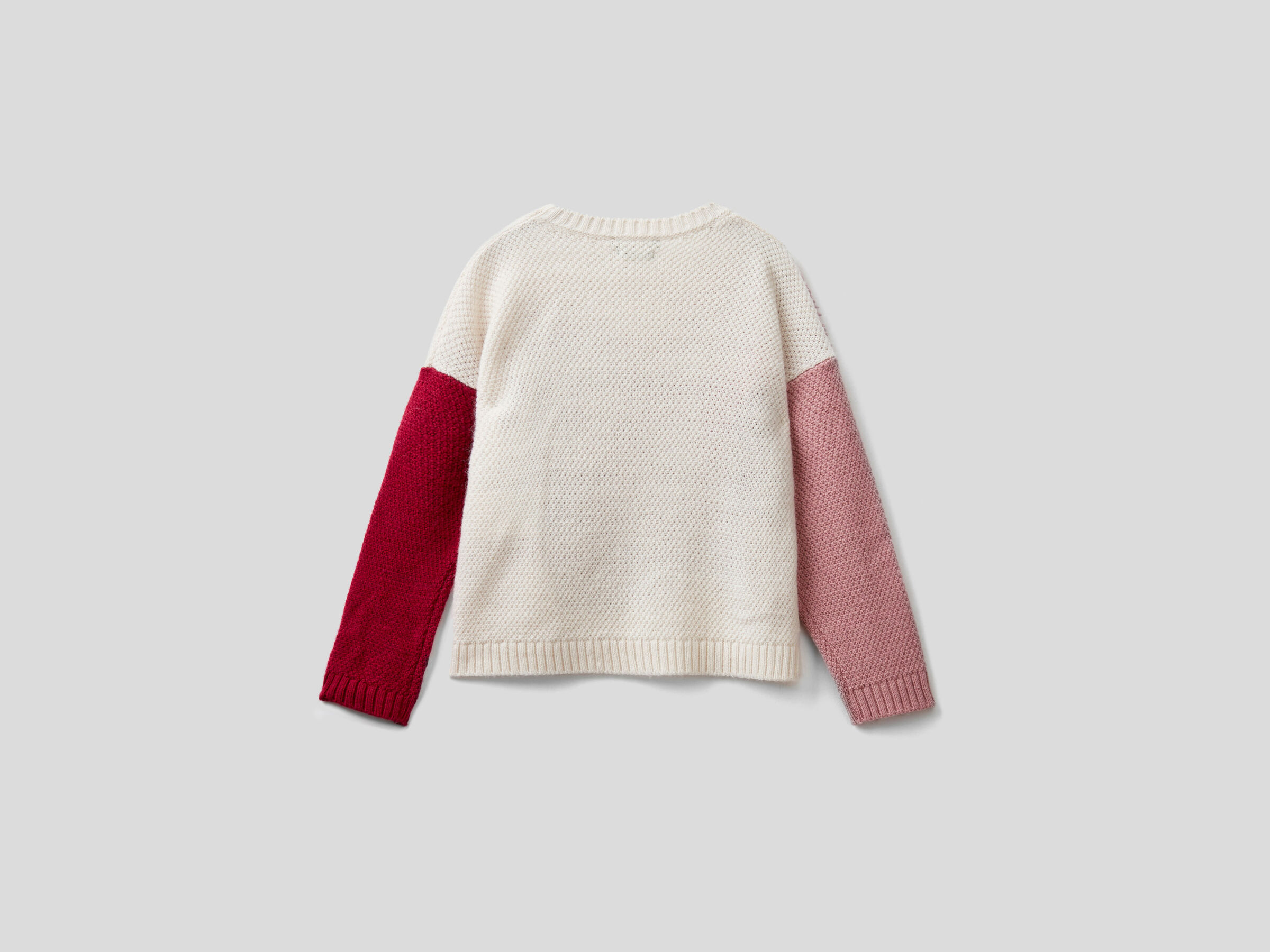 Sweater in wool blend with inlay image number 2