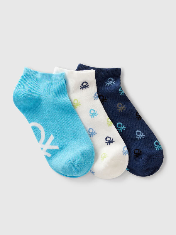 Three pairs of socks with logos Junior Boy