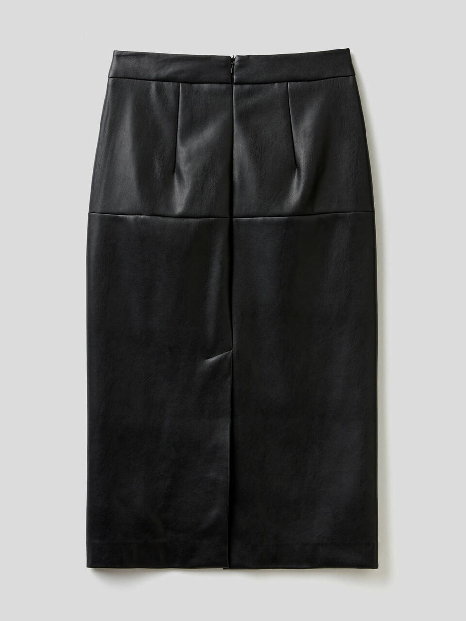 Pencil skirt in imitation leather fabric image number 2