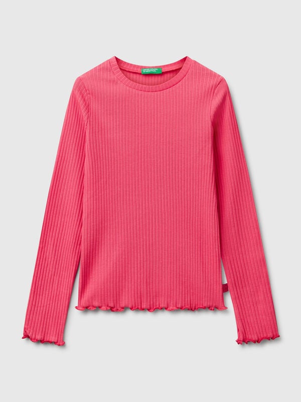 Slim fit stretch cotton t-shirt Junior Girl