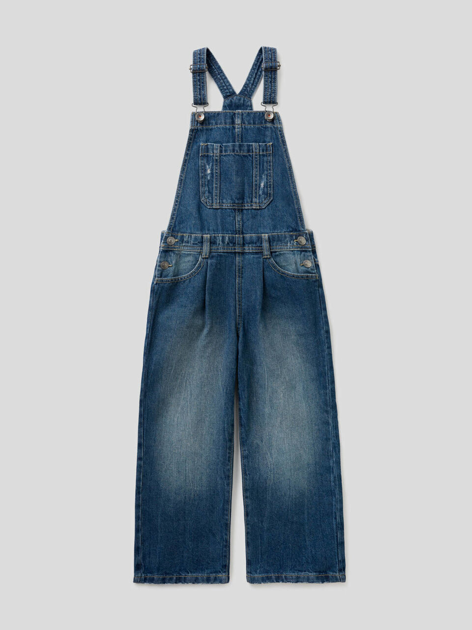 Denim overalls in 100% cotton image number 1