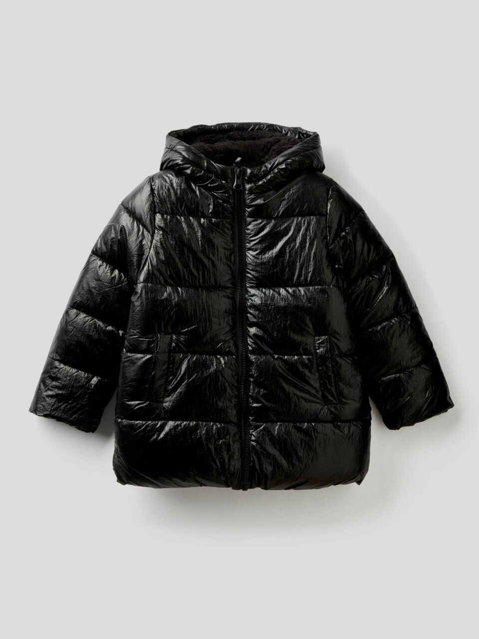 Padded jacket with foil look image number 1